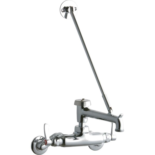 Elkay Elkay 1Ho Wall Faucet 7" Bucket Hook Spout 2" Lever Hdls 2in Inlet Ch LK945BP07L2T - main